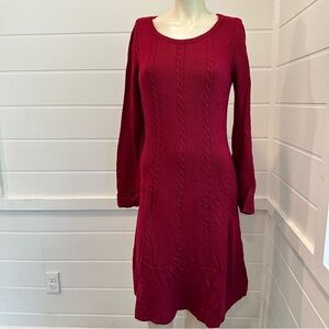 Jones New York Maroon Sweater Dress